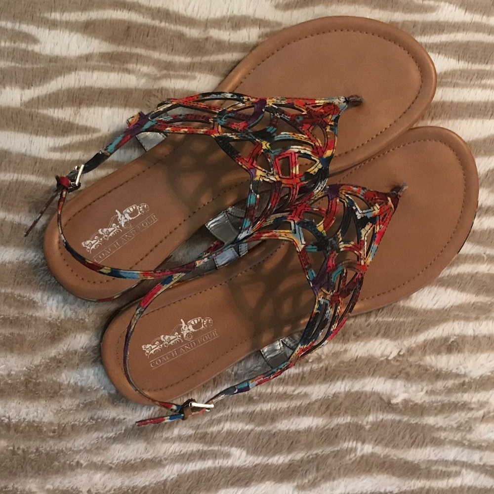 Multi- color summer sandals